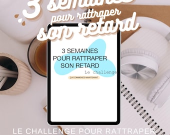 3 semaines pour rattraper son retard : planner.
