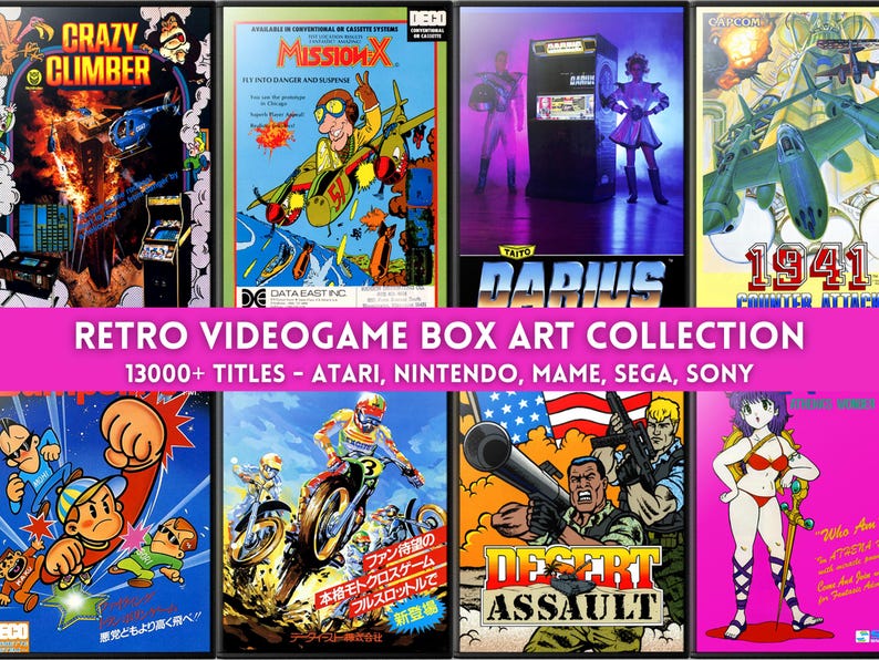 Retro Game Box Art Collection: 1000s of Printable Covers (digital ...