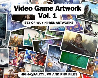 Premium Video Game Poster Collection (Volume 1) - Including 400+ High-Quality Key Art Illustrations - Instant Digital Download & Preview