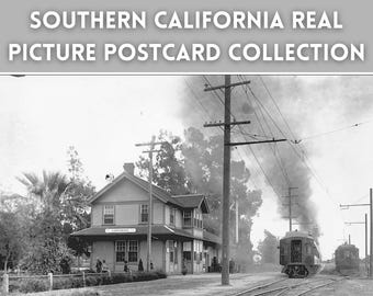 Vintage Southern California Postcard Collection: 217 RPPC Images (Digital Download