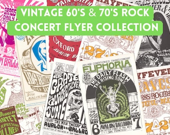 Colección de pósteres de rock vintage de los años 60 y 70: 225 imágenes de alta resolución (descarga digital)