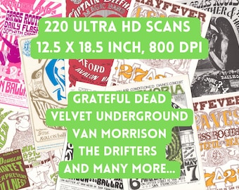 Vintage 60s-70s Rock Poster Collection: 225 High-resolution Images