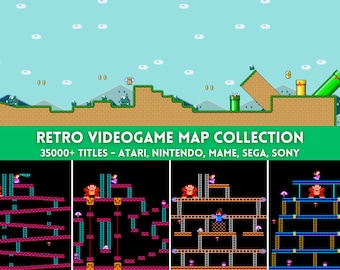 Retro Game Map Pack: 35,000+ NES, SNES, Arcade Maps (Digital Download 14.5GB)