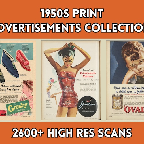 1950s Vintage Ads Retro Advertising Art (digital Download) - Etsy