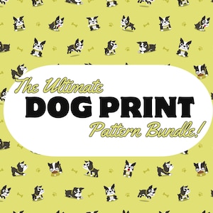 138 Dog Pattern Bundle | 10000x10000px | 300 DPI | Seamless Puppy, Breed, Cartoon Dog Prints | Instant Download | Commercial Use