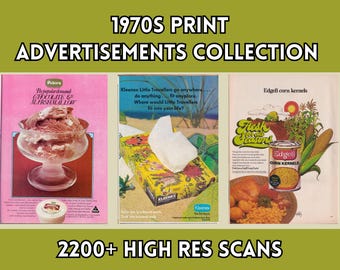 2200+ Vintage 1970s Magazine Ads: Retro Ephemera Bundle (Digital Download)