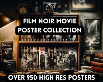 Film Noir Movie Poster Collection: 964 Vintage Art Prints (Digital Download)