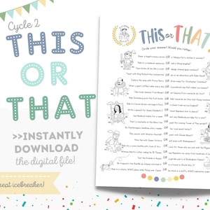 Cycle 2 This or That Game Tutor Resource Printable Homeschool Interview