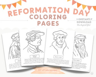 Martin Luther Printable Protestant Reformation Day Coloring Pages for Kids Sunday School ...