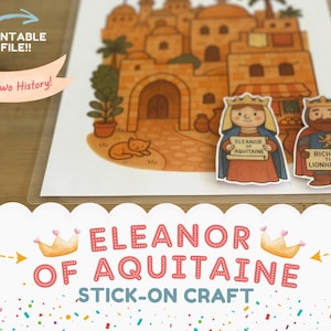Cycle 2 Week 3 History Craft Printable Eleanor & Richard Stick-On History Scene