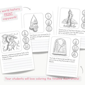 CC Cycle 3 Foundations Timeline Printable Coloring Pages Homeschool ...