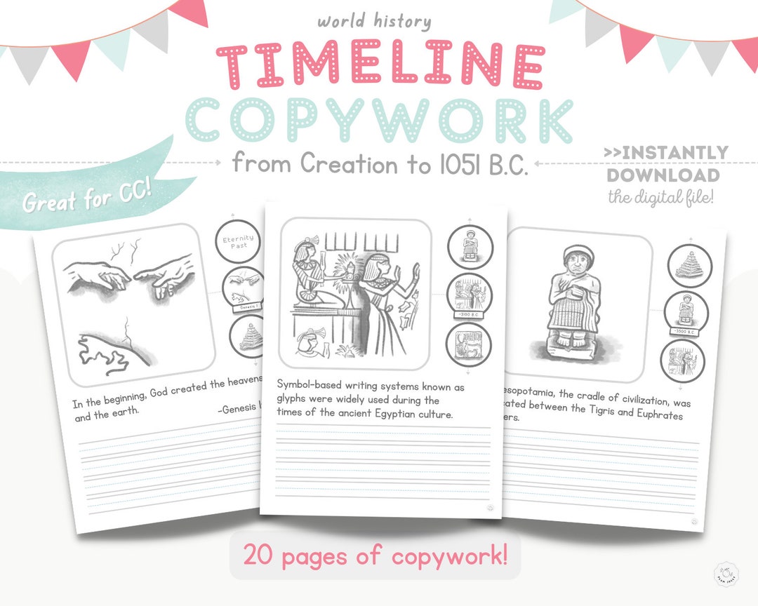CC Cycle 3 Foundations Timeline Printable Coloring Pages Homeschool ...