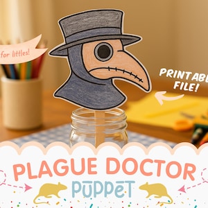 Cycle Two History Printable Medieval Plague Doctor Puppet