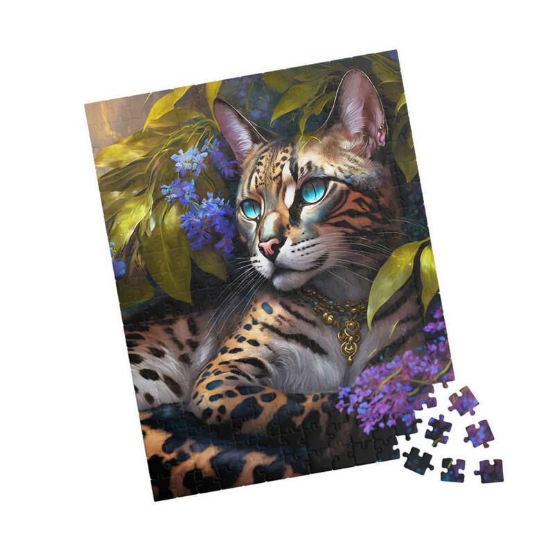 Bengal Cat Jigsaw Puzzle Pet House Cats Lovers Gift Kitten Kitty