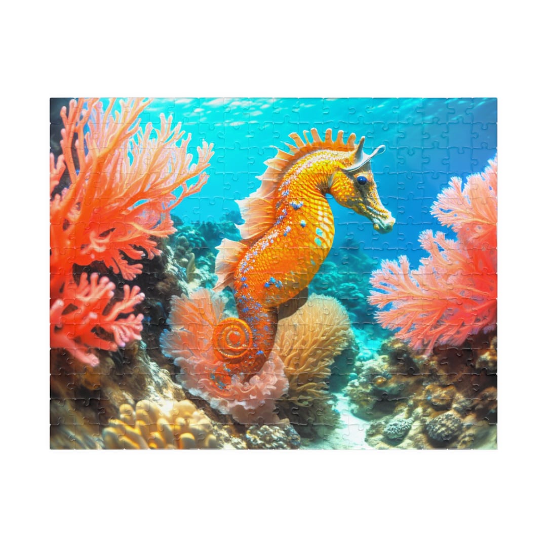 Hess 14603 Puzzle Cavallucci Marini (Seahorses) In Legno, Made In Germany, Design Colorato E Sicuro Per Bambini - 4