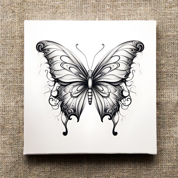 Monarch Butterfly Tattoo Design