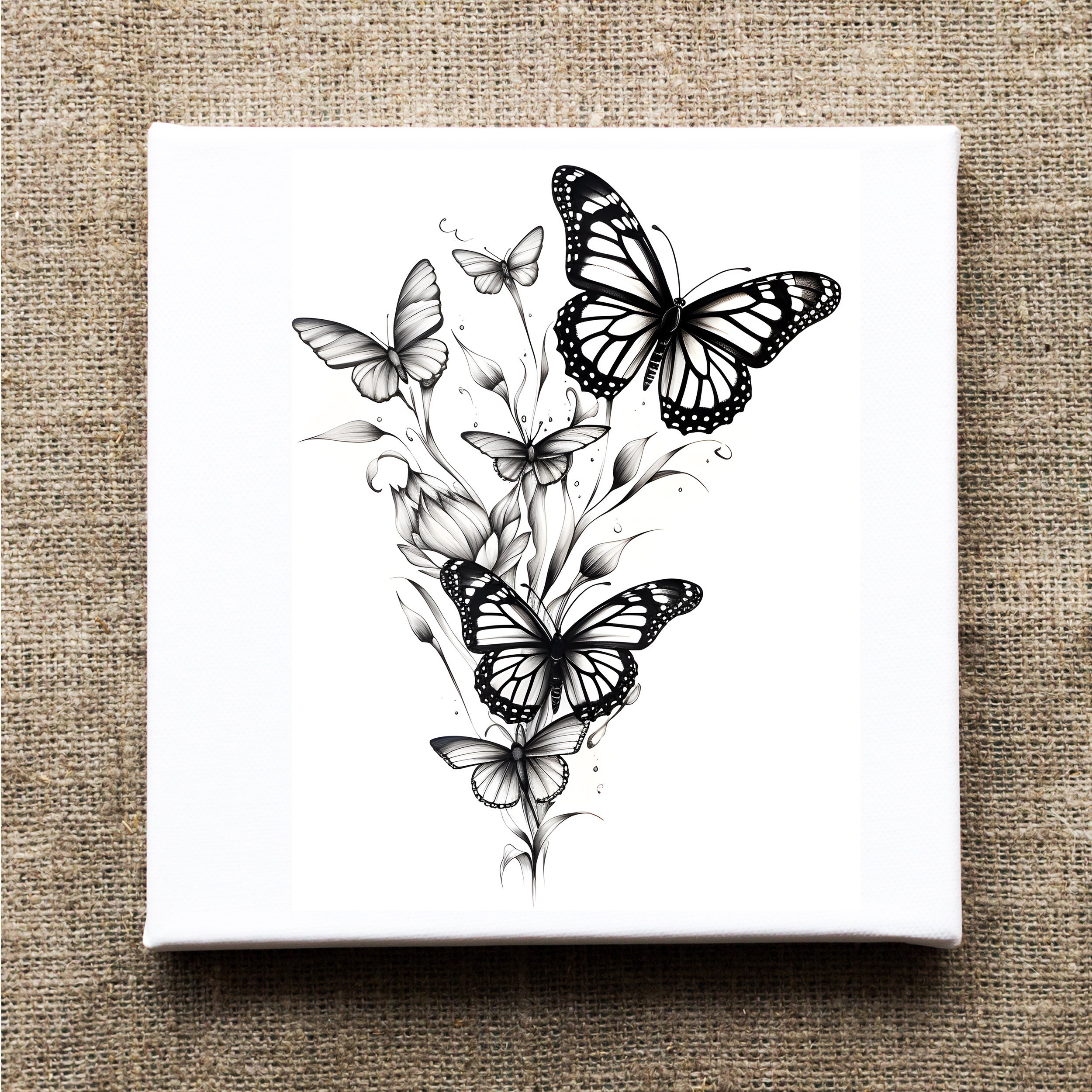 Monarch Butterfly Tattoo Stencils