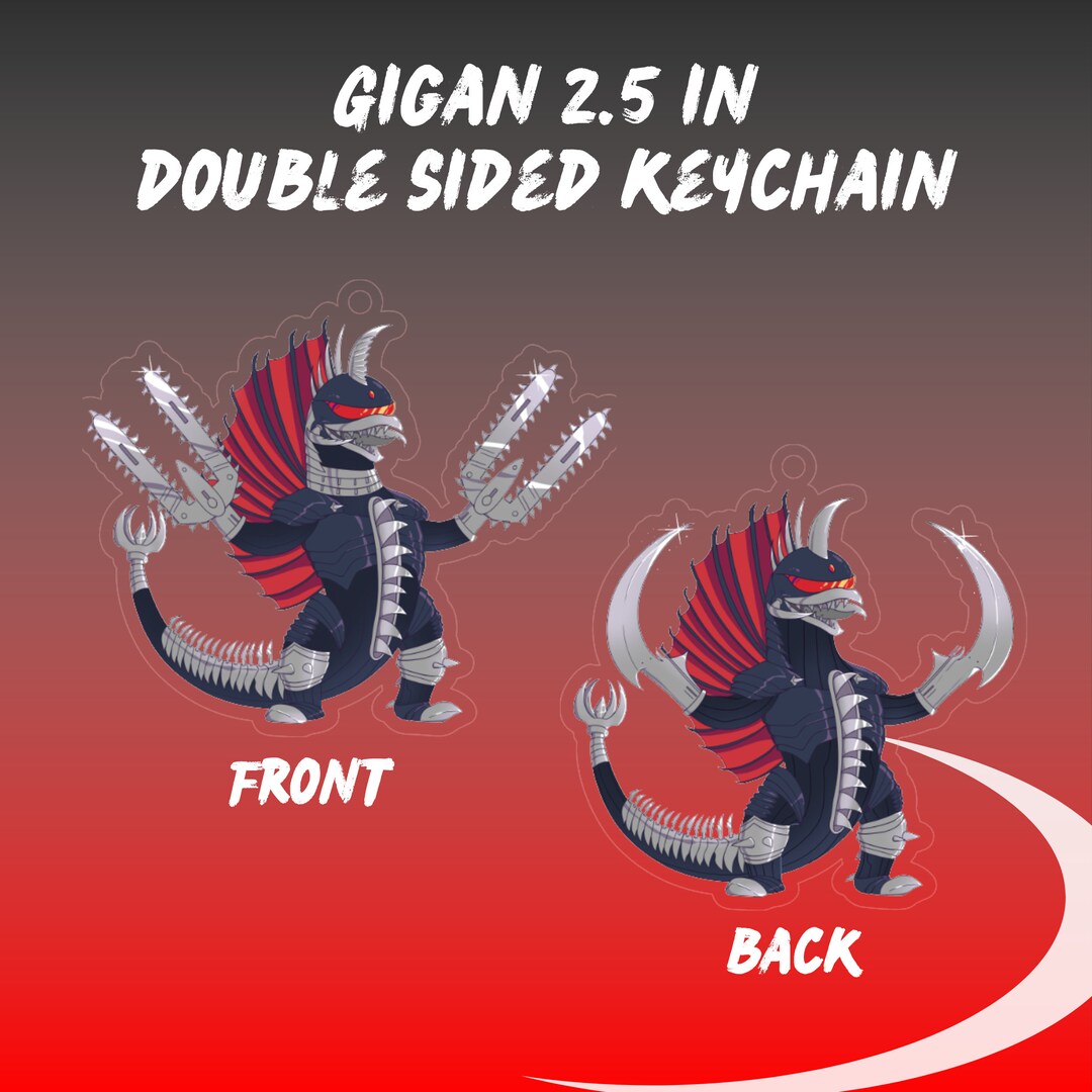 Gigan Gojira Kaiju Glossy 2.5 in Keychain Double Sided - Etsy