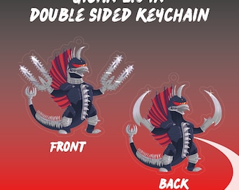 Gigan Gojira Kaiju Glossy 2.5 in Keychain Double Sided - Etsy