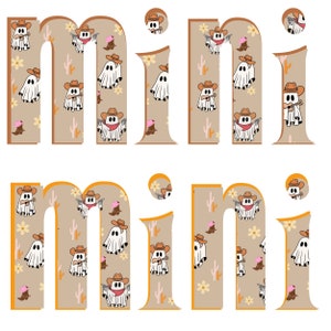 Mini Halloween fonts for shirts Spooky Mini PNG Sublimation Font for Mini Shirts