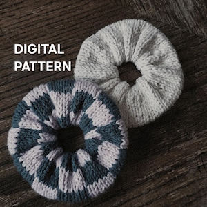 Knit Scrunchie Pattern: Beginner-Friendly DIY Project (Digital Pattern Only)