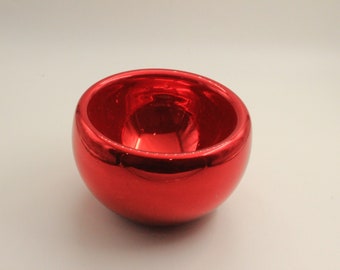 Red Reflective Blown Glass Bowl