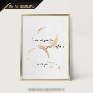 How do you love your coffee? with you. Coffee lover wall art for coffee station decoration kitchen gift for her gift for coffee addict.