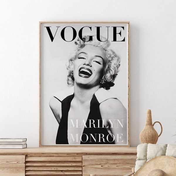 Marilyn Monroe Poster, Black and White, Marilyn Monroe Print, Fashion Wall Art, Vintage Photography, Old Hollywood Decor, Digital Download