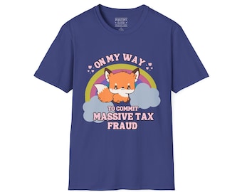 Funny Graphic Tee | Kawaii Sly Mischievous Fox Funny Unisex Softstyle T-Shirt