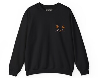 Kawaii Sweatshirt Taco Cat | Double-sided Unisex Heavy Blend Crewneck