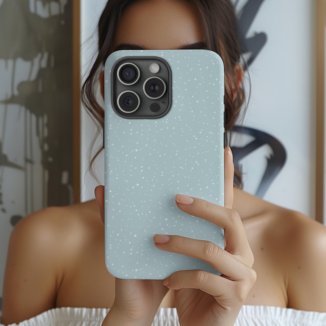 Image showcasing BOHO BLUE DOTS Magsafe Case Trendy Phone Cover New iPhone 16 15 14 13 ...