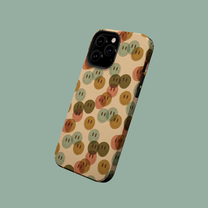 May include: A phone case with Brown hues. The phone case is designed for an iPhone with a camera bump on the back.