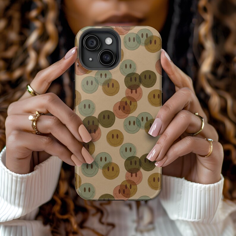 Minimalistic Phone Case With Brown Hues. Tough Protective Case.