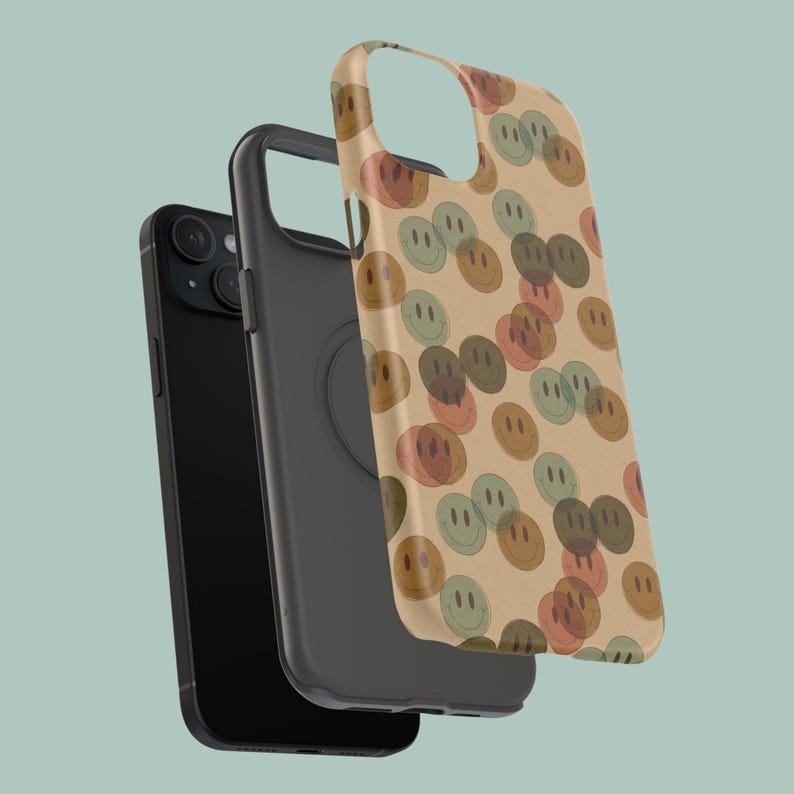 Minimalistic phone case with Brown hues. Phone case is dual layered for protection.