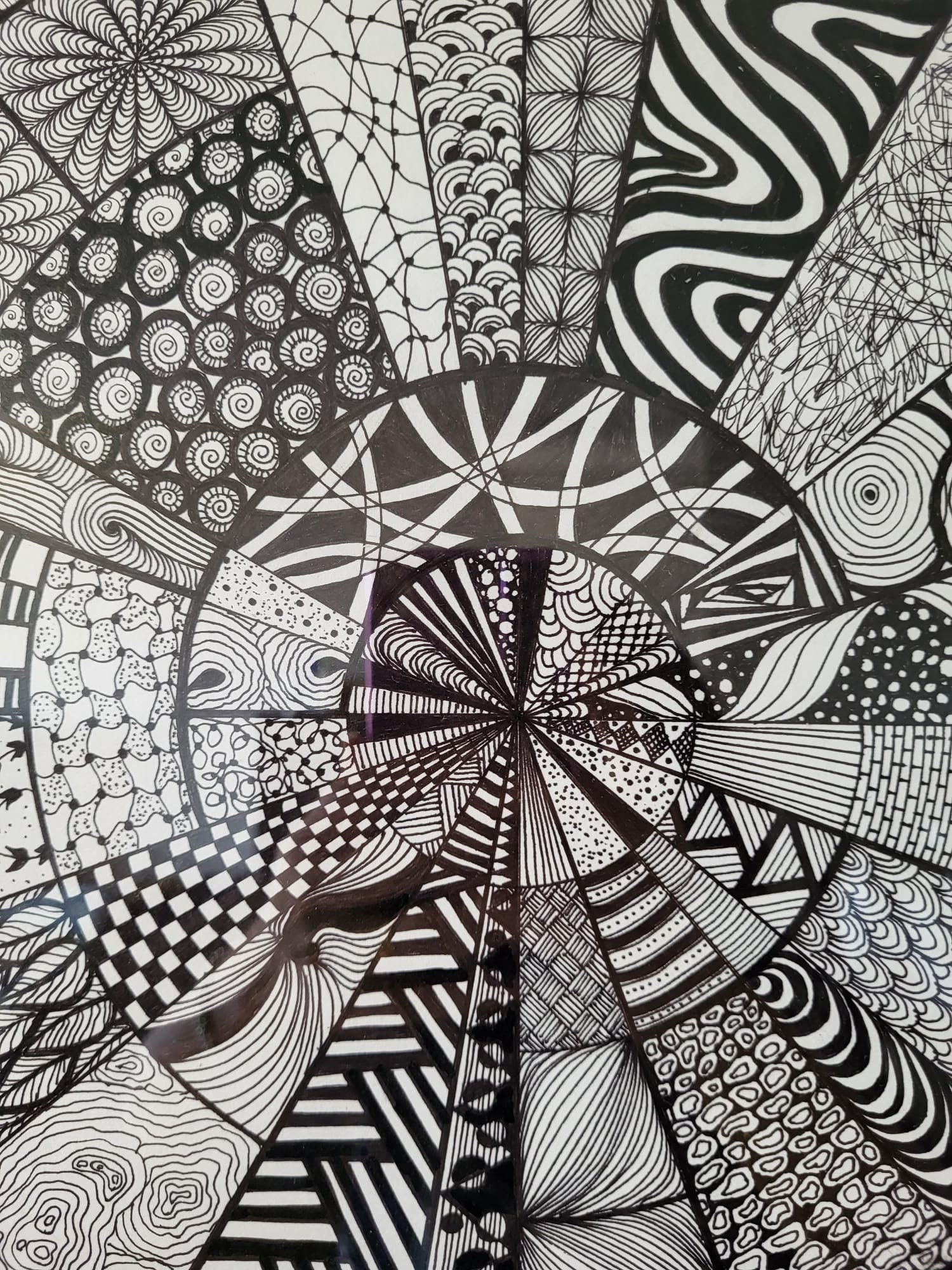 Handmade Zentangle Wall Art for All Rooms Geometric Design Etsy