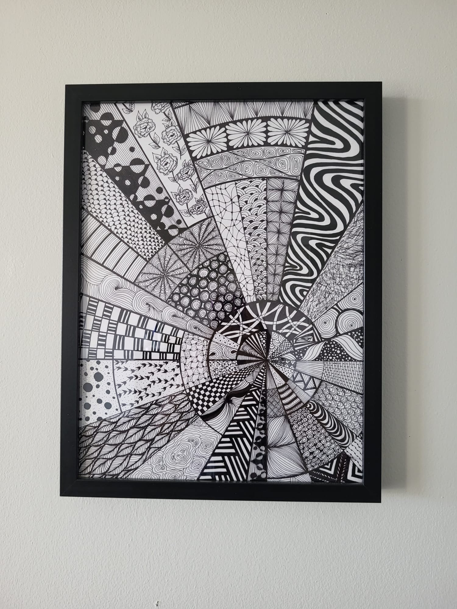 Handmade Zentangle Wall Art for All Rooms Geometric Design Etsy
