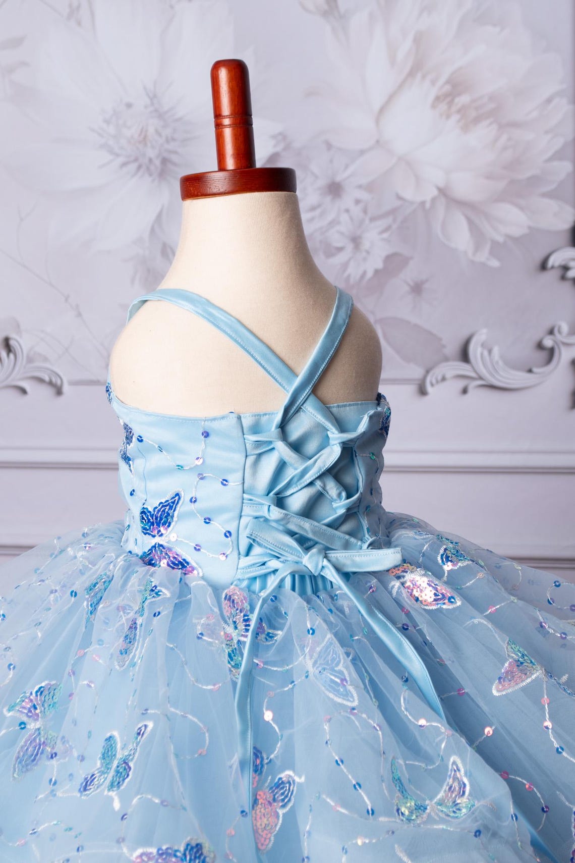 Davina Butterfly Cover up Dress In Blue
