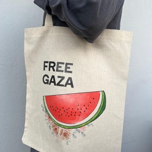 Palestine Tote Bag: Stylized Flag Colors, Eco-Friendly Canvas