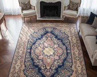 Vintage Turkish Kayseri Rug: 12'3"x8'8", Handwoven Wool Oriental Carpet