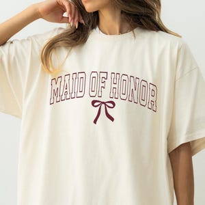Maid of Honor Comfort Colors Shirt Personalized Team Bride T-shirt Bachelorette Party Tee Maid of Honor Gifts Bridal Shower Shirt Bridesmaid
