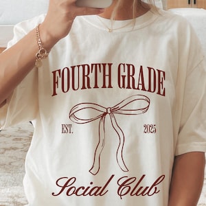Personalized Fourth Grade Teacher Shirt Custom 4th Grade Team T-Shhirt Teacher Appreciation Gifts for Fourth Grade Crew Elementary TShirt