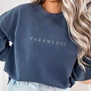 Comfort Colors Paramedic Sweatshirt Custom EMT Nurse Shirt EMT Nurse Gift Emergency Medical Technician Crewneck Paramedic Pullover Sweater T
