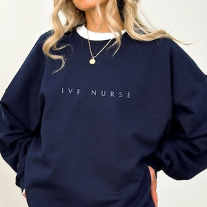Sudadera de enfermera de FIV, camisa, regalo de enfermera de fertilidad, cuello redondo de enfermera de fertilidad, suéter de enfermera de fertilidad, regalo para enfermera de fertilidad, unisex