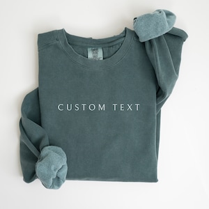 Sudadera personalizada, sudadera con colores personalizados y cómodos, cuello redondo con letras universitarias, colores personalizados y cómodos, texto personalizado, sudadera vintage