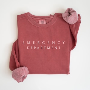 Emergency Department Sweatshirt, Emergency Nurse Sweatshirt, Hospital Sweatshirt, ER Nurse Crewneck, ER Nurse Gift, ER Department Sweater