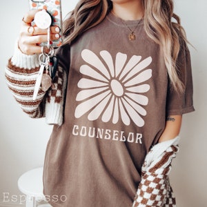 Comfort Colors® School Counselor Shirt Boho School Counselor Gift Guidance Counselor T-Shirt, Therapist School, School Psychologist Advocate