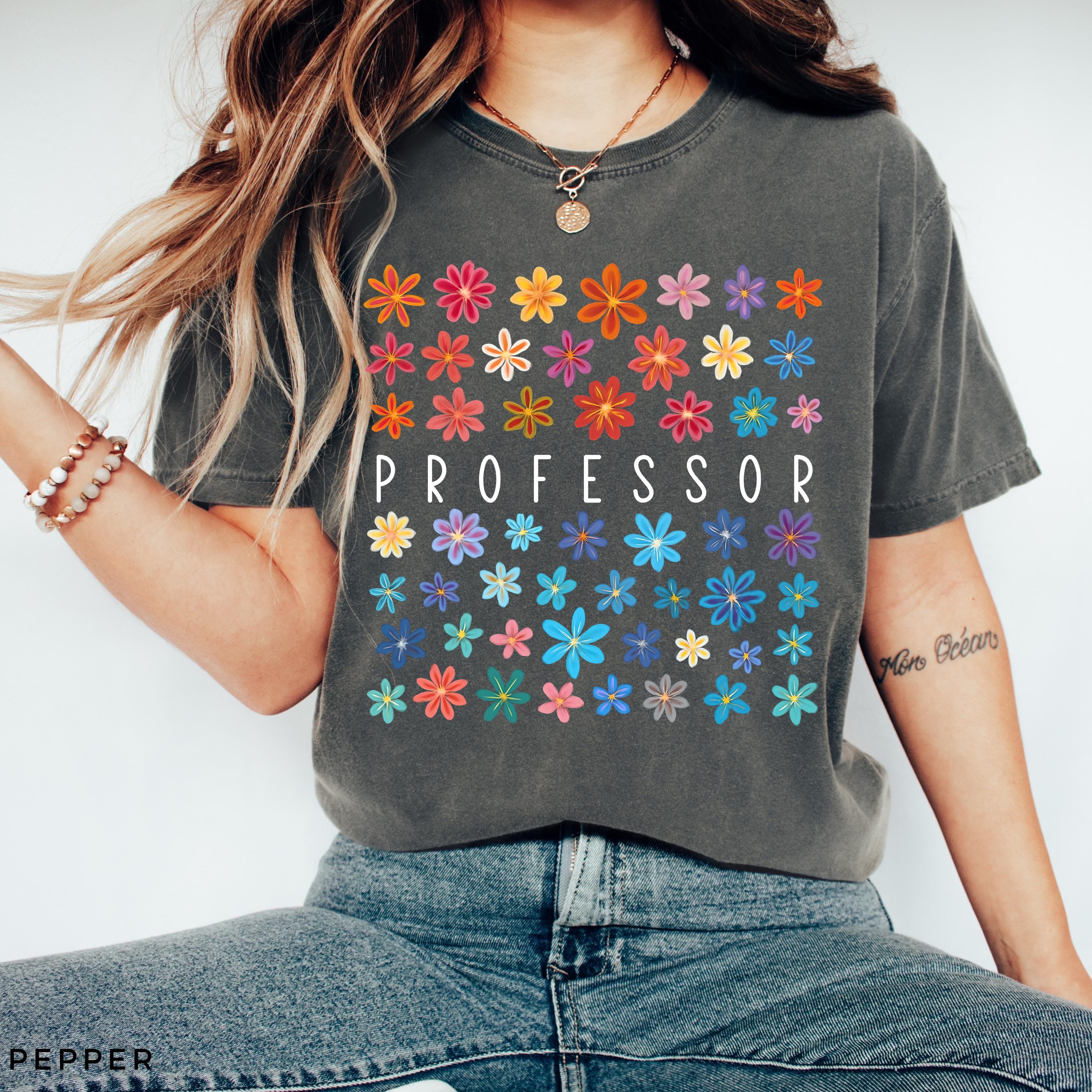 Comfort Colors Professor Shirt, PhD Graduation Gift, Prof Shirt, Personalized Gift, Female Professor Shirt, New Professor Gifts College Prof