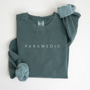 Comfort Colors Paramedic Sweatshirt Custom EMT Nurse Shirt EMT Nurse Gift Emergency Medical Technician Crewneck Paramedic Pullover Sweater T