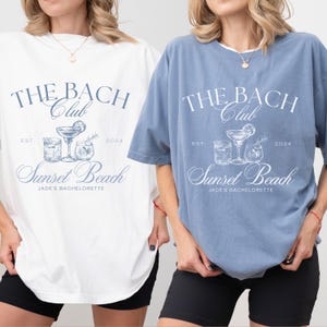 Custom Name Social Club Shirt Luxury Bachelorette Merch Coastal Beach Cocktail Tee Disco Cowgirl Bach Party Gifts Matching Mexico Trip Tee