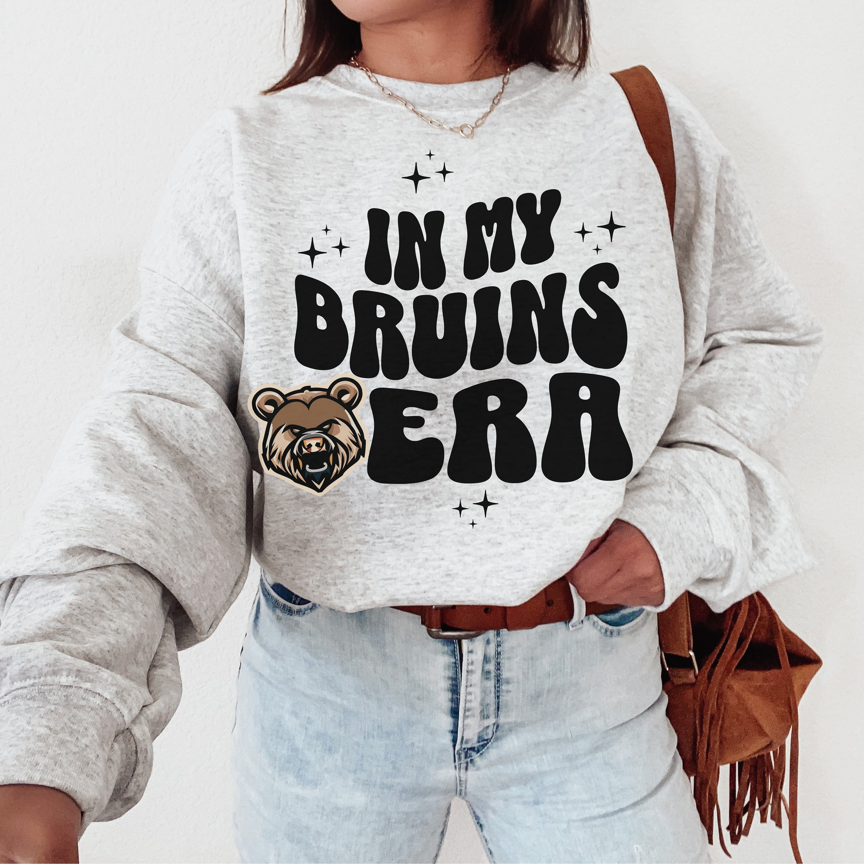 Groovy Bruins Png, Bruins Hearts Svg, Retro Sweatshirt Design, Mascot ...